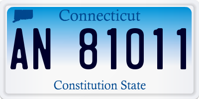CT license plate AN81011