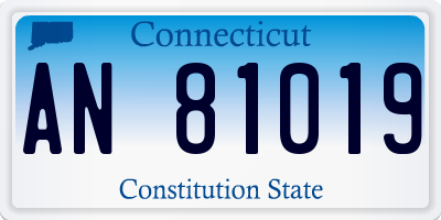 CT license plate AN81019
