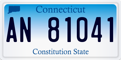 CT license plate AN81041
