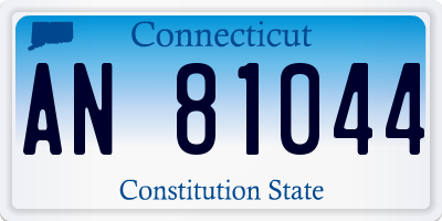 CT license plate AN81044
