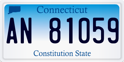 CT license plate AN81059