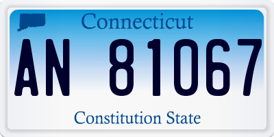 CT license plate AN81067