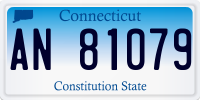 CT license plate AN81079
