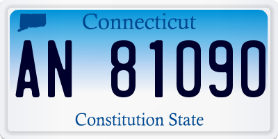 CT license plate AN81090