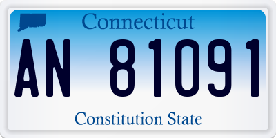 CT license plate AN81091