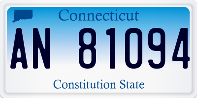CT license plate AN81094