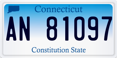 CT license plate AN81097