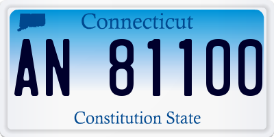 CT license plate AN81100