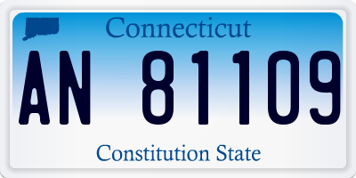 CT license plate AN81109