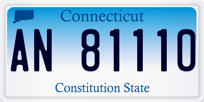 CT license plate AN81110