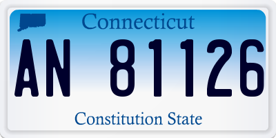CT license plate AN81126