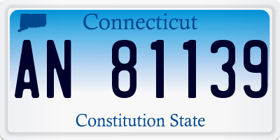 CT license plate AN81139