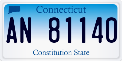 CT license plate AN81140