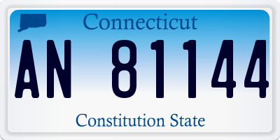CT license plate AN81144