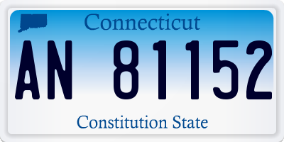 CT license plate AN81152