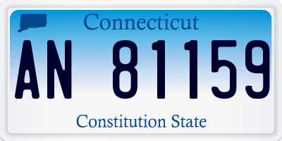 CT license plate AN81159