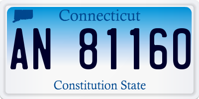 CT license plate AN81160