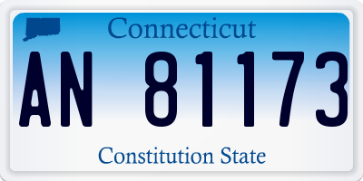 CT license plate AN81173