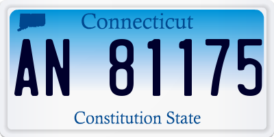 CT license plate AN81175