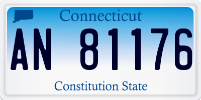 CT license plate AN81176