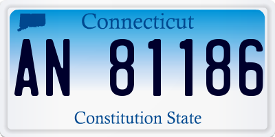 CT license plate AN81186