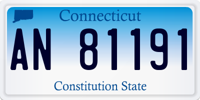 CT license plate AN81191