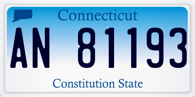 CT license plate AN81193
