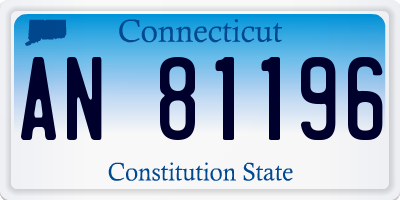 CT license plate AN81196