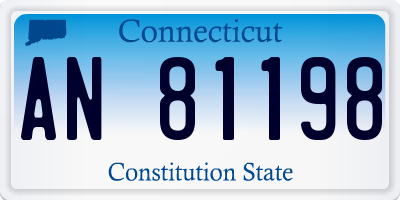 CT license plate AN81198