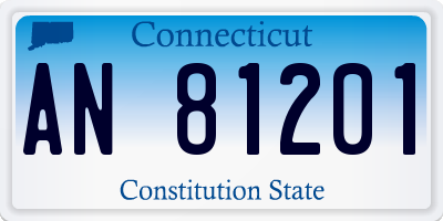 CT license plate AN81201