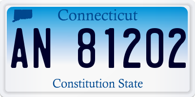CT license plate AN81202