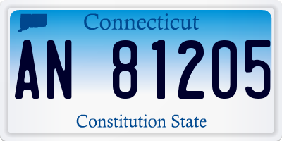 CT license plate AN81205