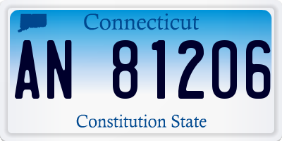 CT license plate AN81206