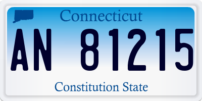 CT license plate AN81215