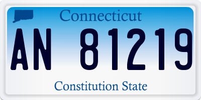 CT license plate AN81219