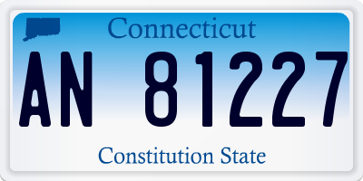 CT license plate AN81227