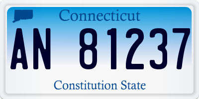 CT license plate AN81237
