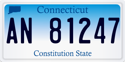 CT license plate AN81247