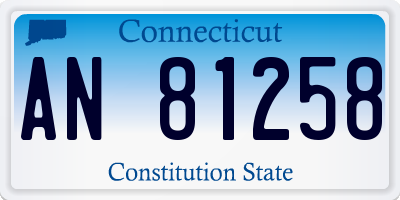 CT license plate AN81258