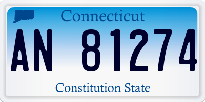 CT license plate AN81274