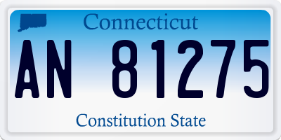 CT license plate AN81275