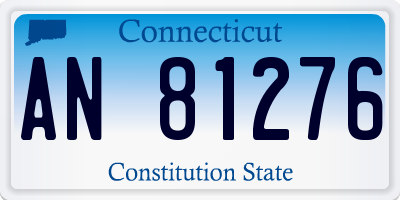 CT license plate AN81276