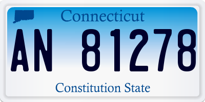 CT license plate AN81278