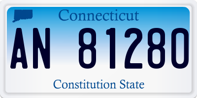 CT license plate AN81280