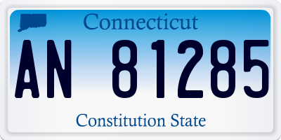 CT license plate AN81285