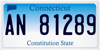 CT license plate AN81289