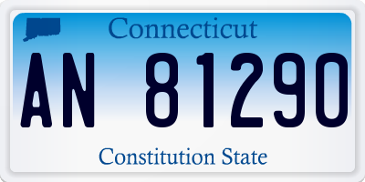 CT license plate AN81290