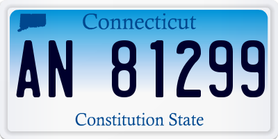 CT license plate AN81299