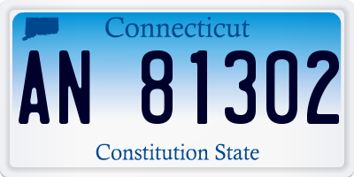CT license plate AN81302