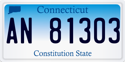 CT license plate AN81303